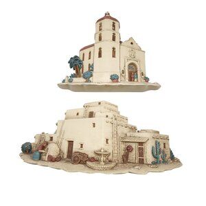 Burwood Products Wall Plaques Set Of 2 Mission Style 1993 Made In USA